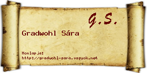 Gradwohl Sára névjegykártya