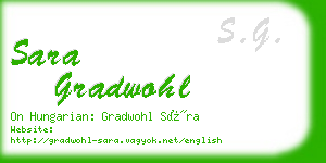 sara gradwohl business card